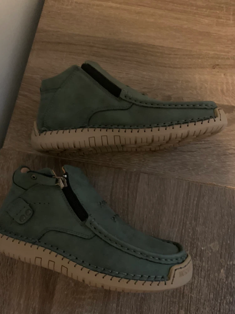 Green Moccasin-Style Ankle Boots 🏈 - photo 2