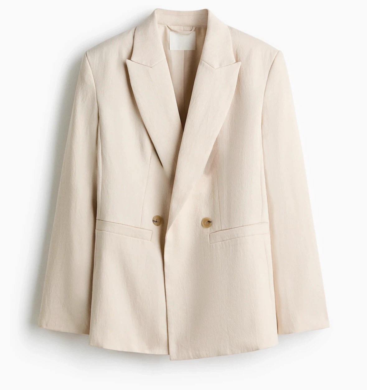 H&M : Ladies Cream Coloured Blazer - Size Medium