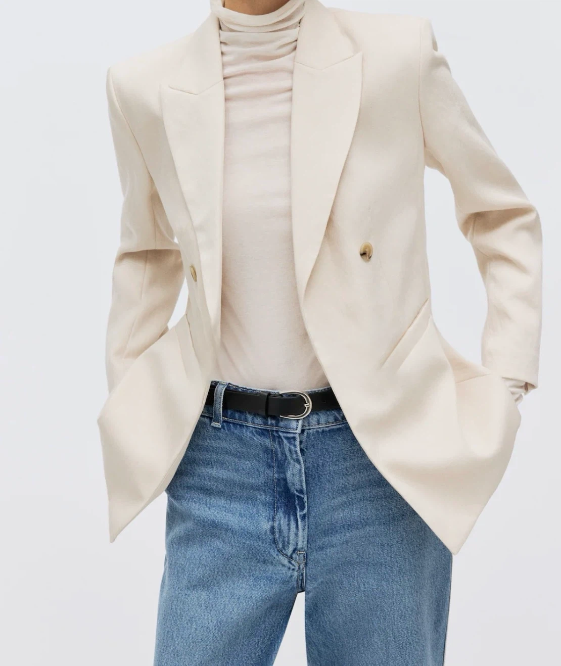 H&M : Ladies Cream Coloured Blazer - Size Medium - photo 3