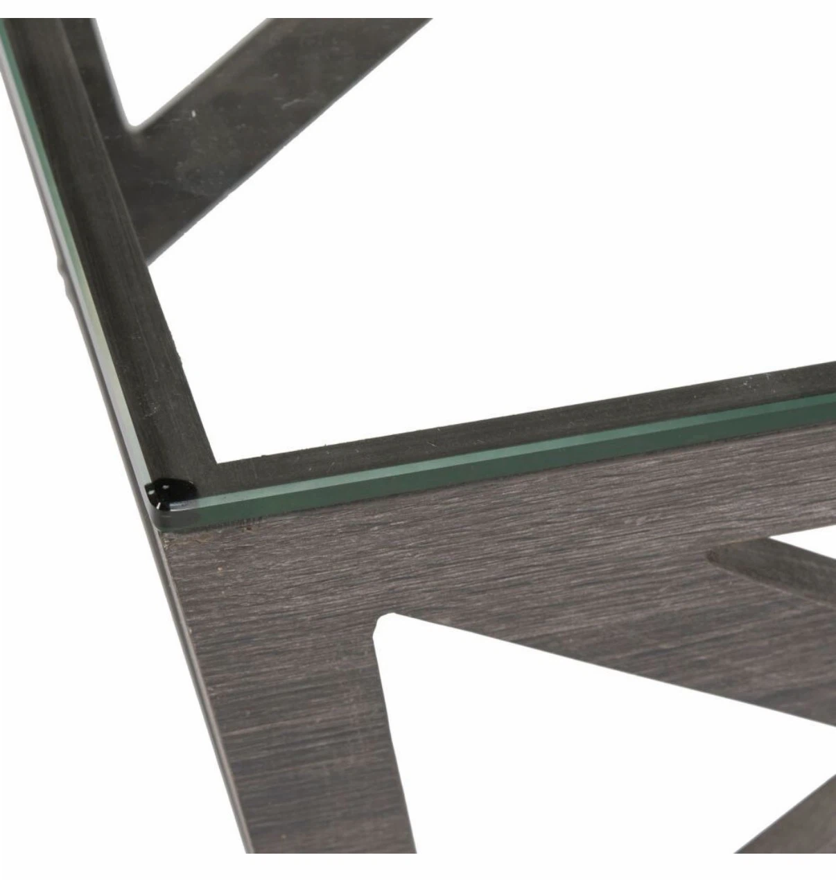 LIKE NEW Modern Geometric Glass Top coffee Table - photo 5