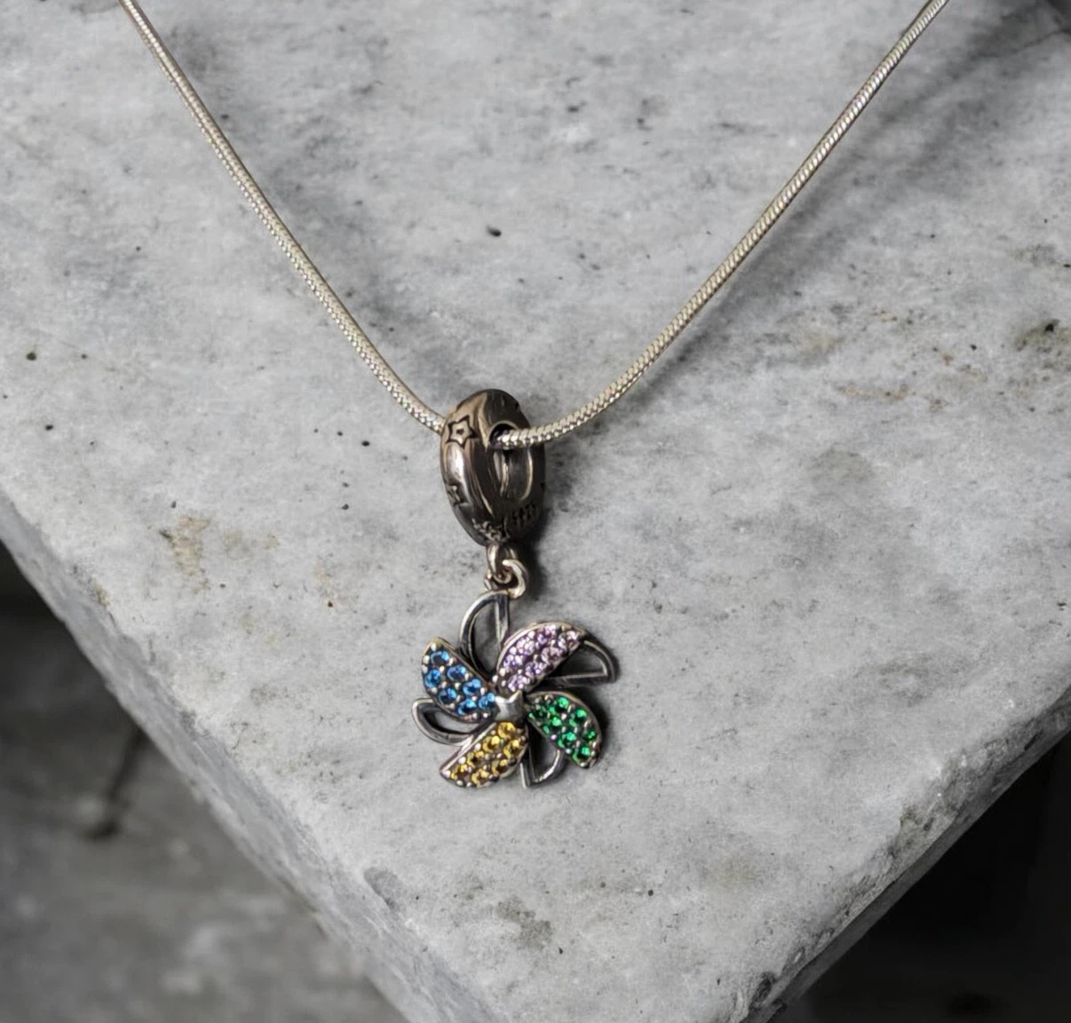 Pinwheel Charm Necklace