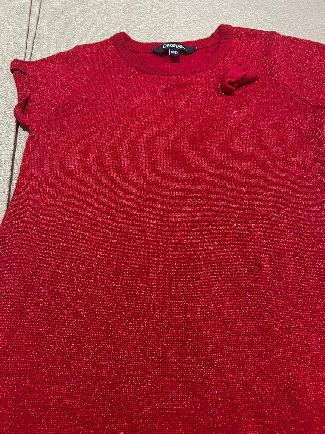 George red knit dress size 6