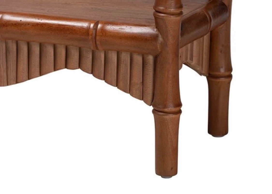 New Boho Bamboo Carved Console Entryway Sofa Table - photo 4