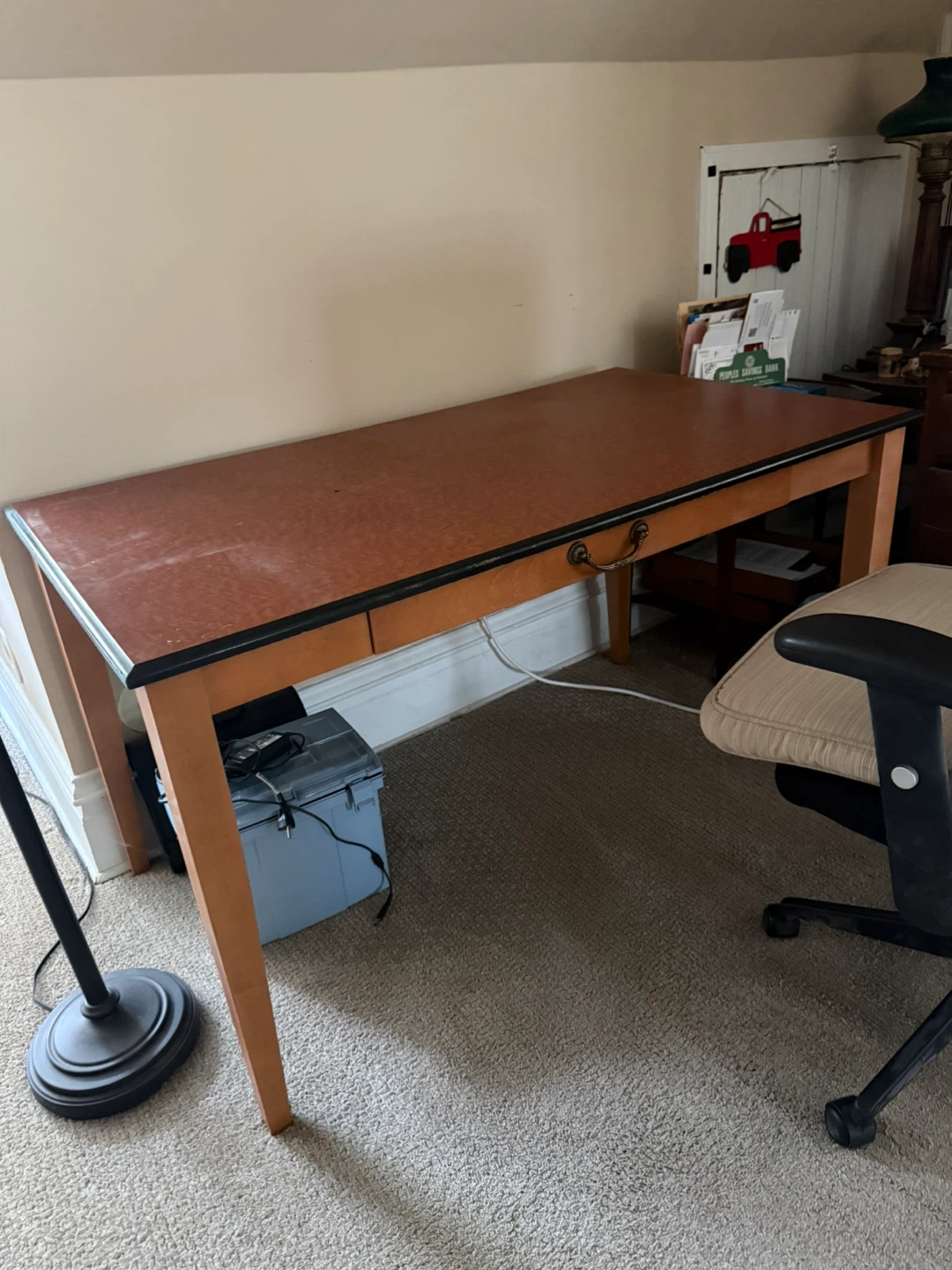 Wooden Desk only with Single Drawer - photo 2