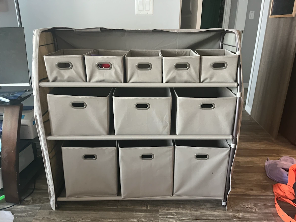 Storage Organizer with 11 Fabric Bins - photo 2