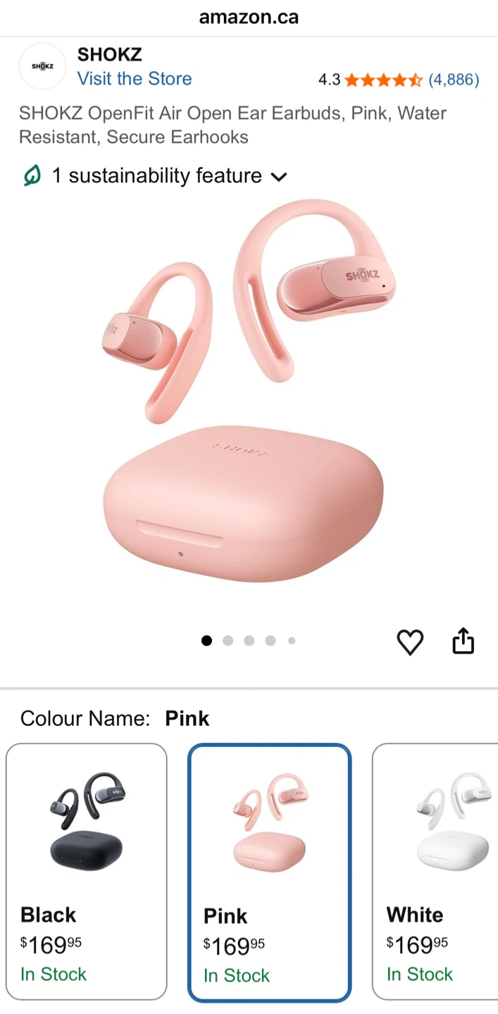 Shokz OpenFit Air Earbuds - Pink - photo 4