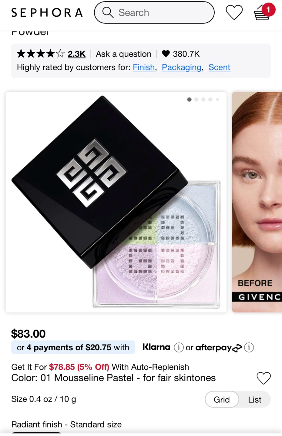 20% off- NEW Givenchy Prisme Libre Loose Powder