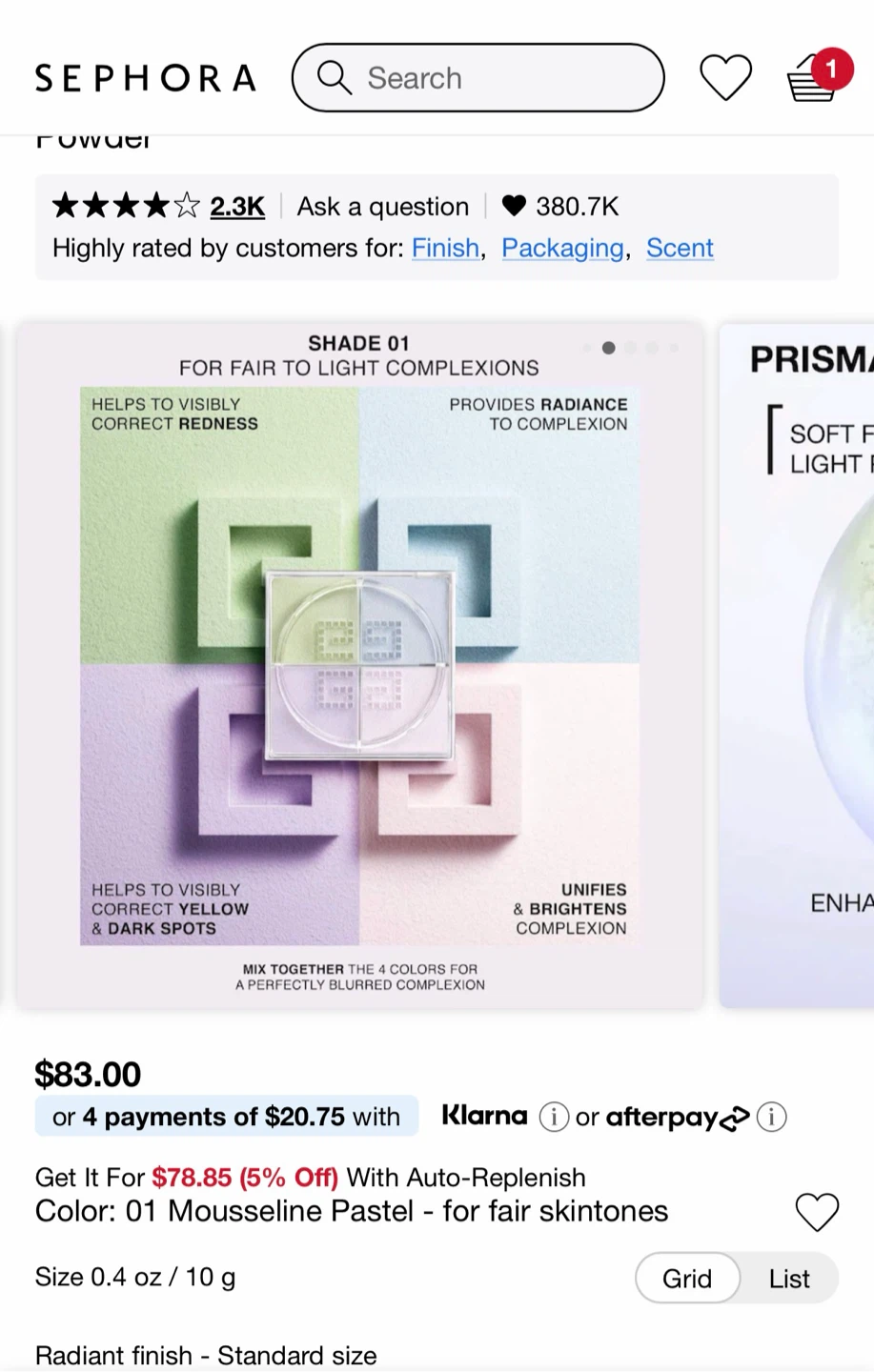 20% off- NEW Givenchy Prisme Libre Loose Powder - photo 2
