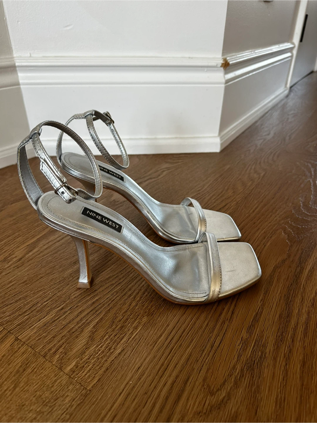 Nine West Silver Heeled Sandals