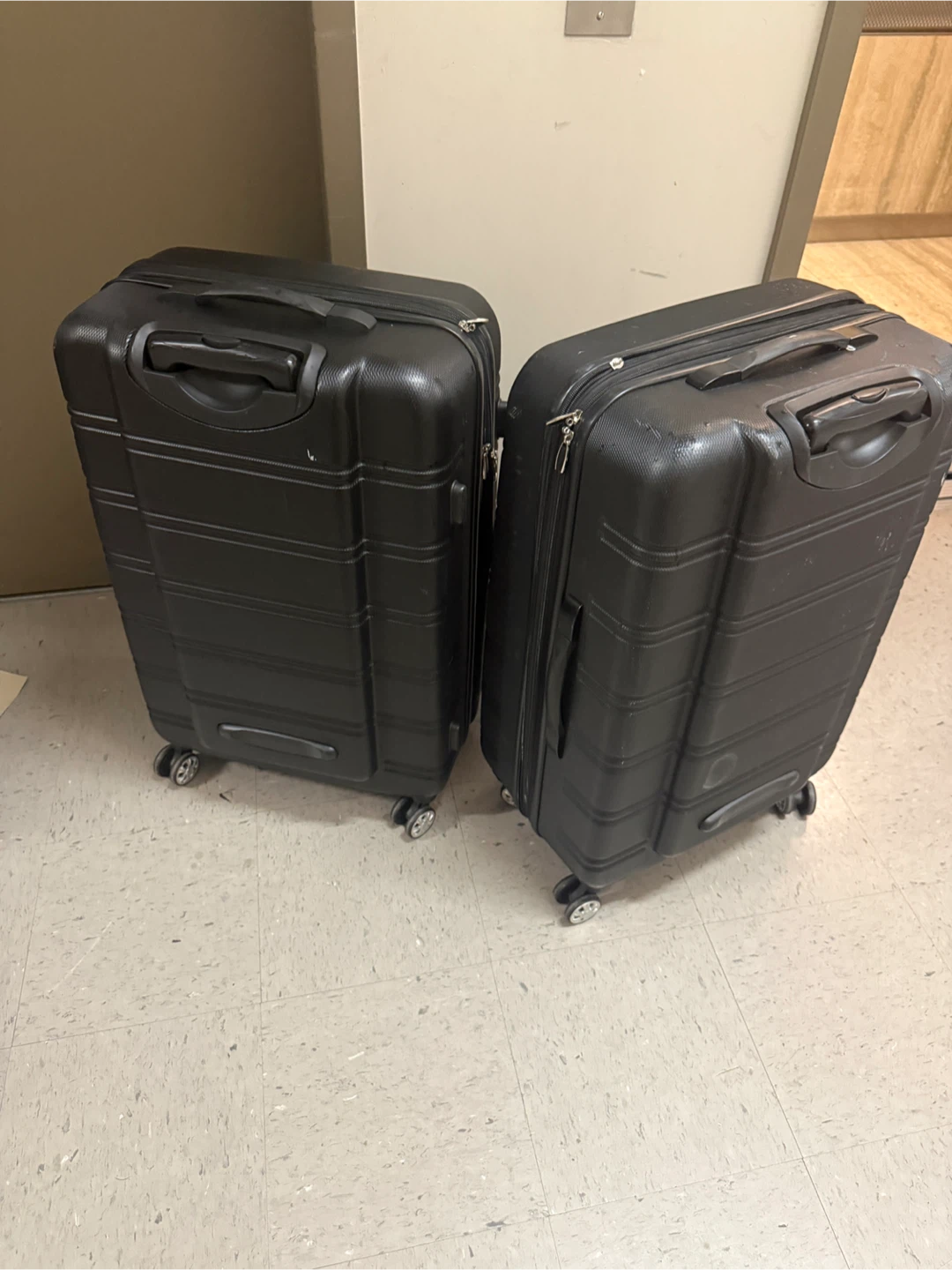 Set of 2 Rockland Black Hardside Luggage