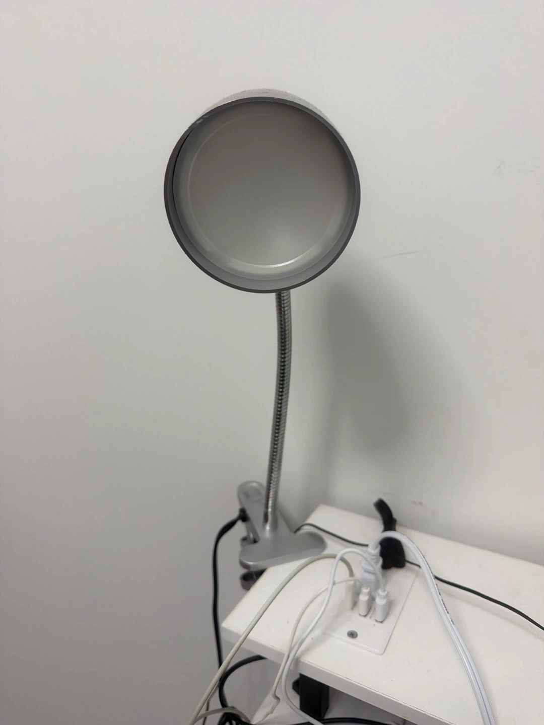 Silver Clip-On Adjustable Desk Lamp - photo 2