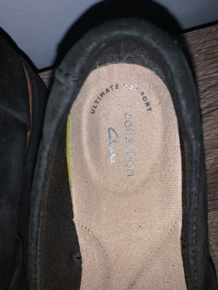 Clarks Collection Black Suede Slip-on Shoes - photo 2