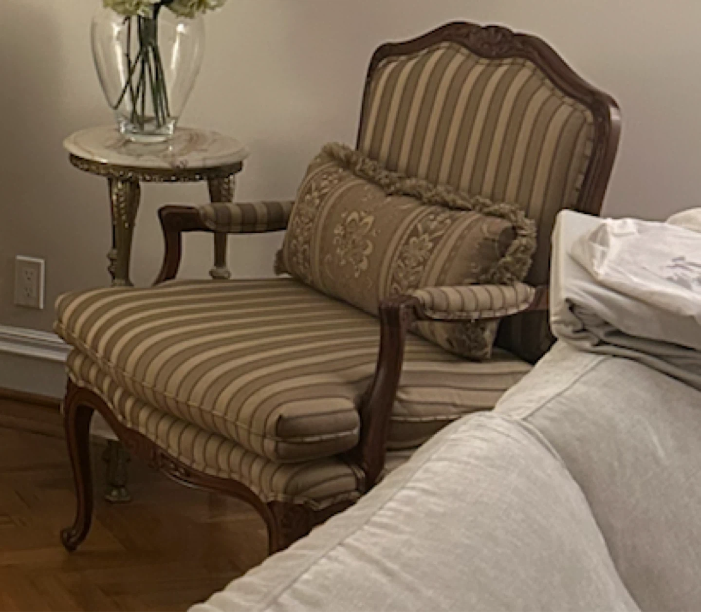 Striped Accent Chair