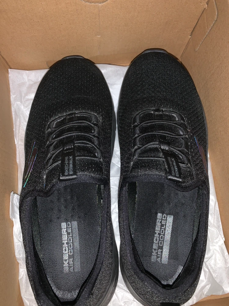 Skechers GoWalk Air Cooled Black Shoes 🏈