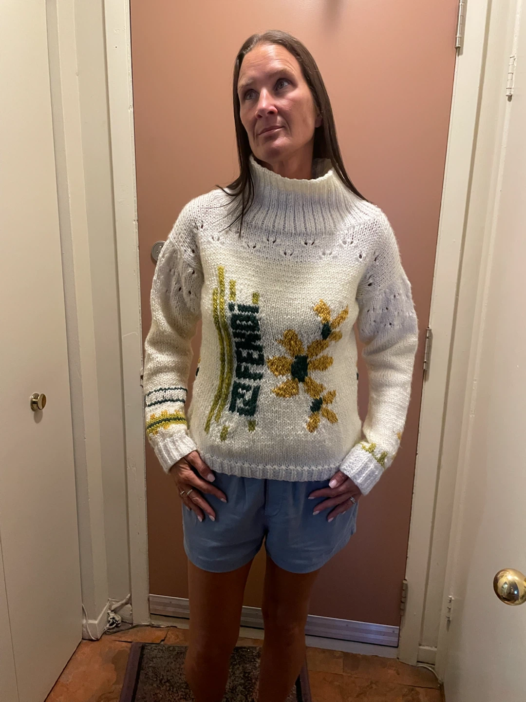 Fendi Mock Neck Knit Sweater