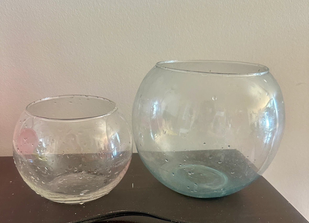 Two Clear Glass Bowls