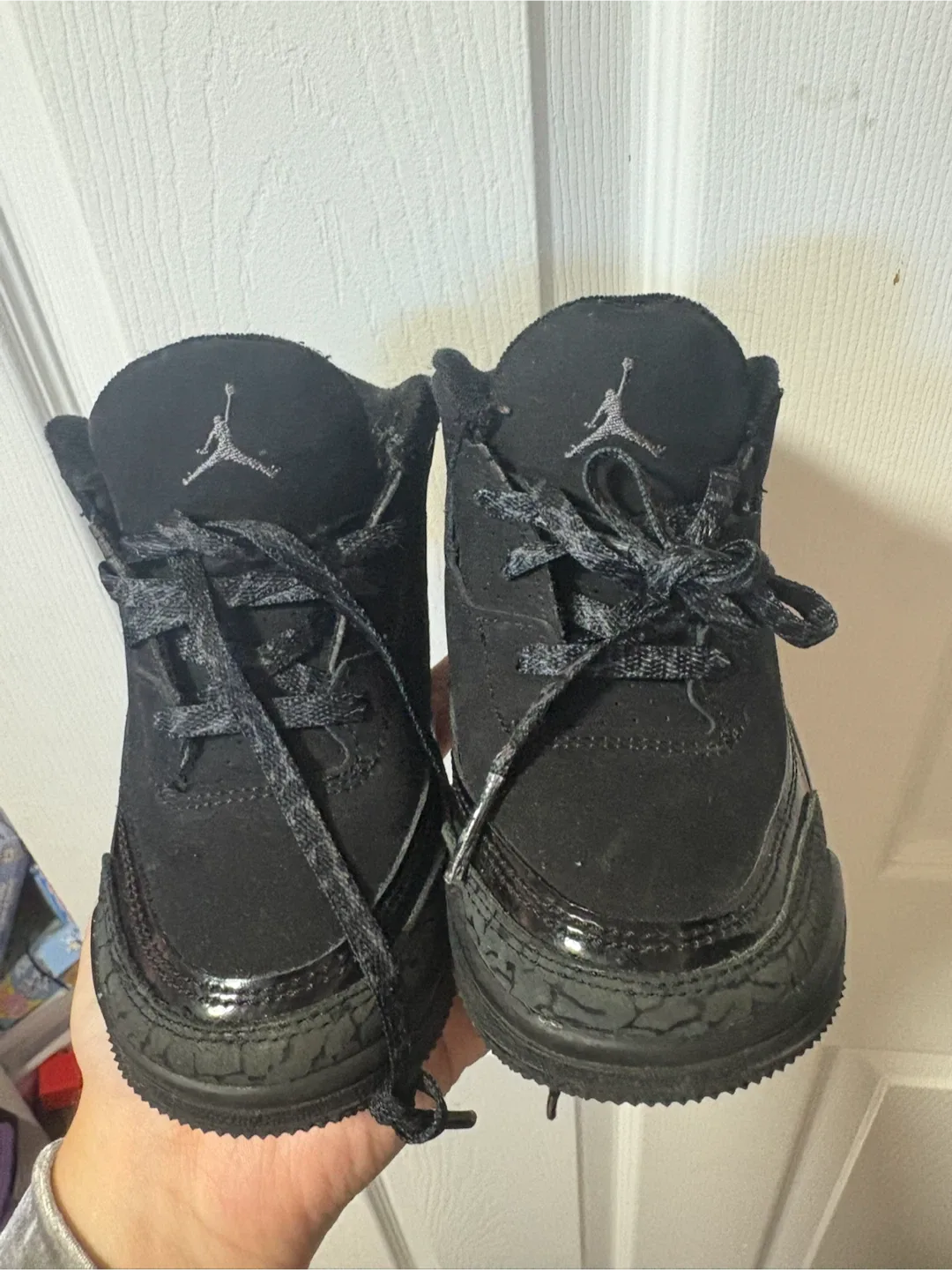 Jordan 3 Toddler Shoes Black size 8