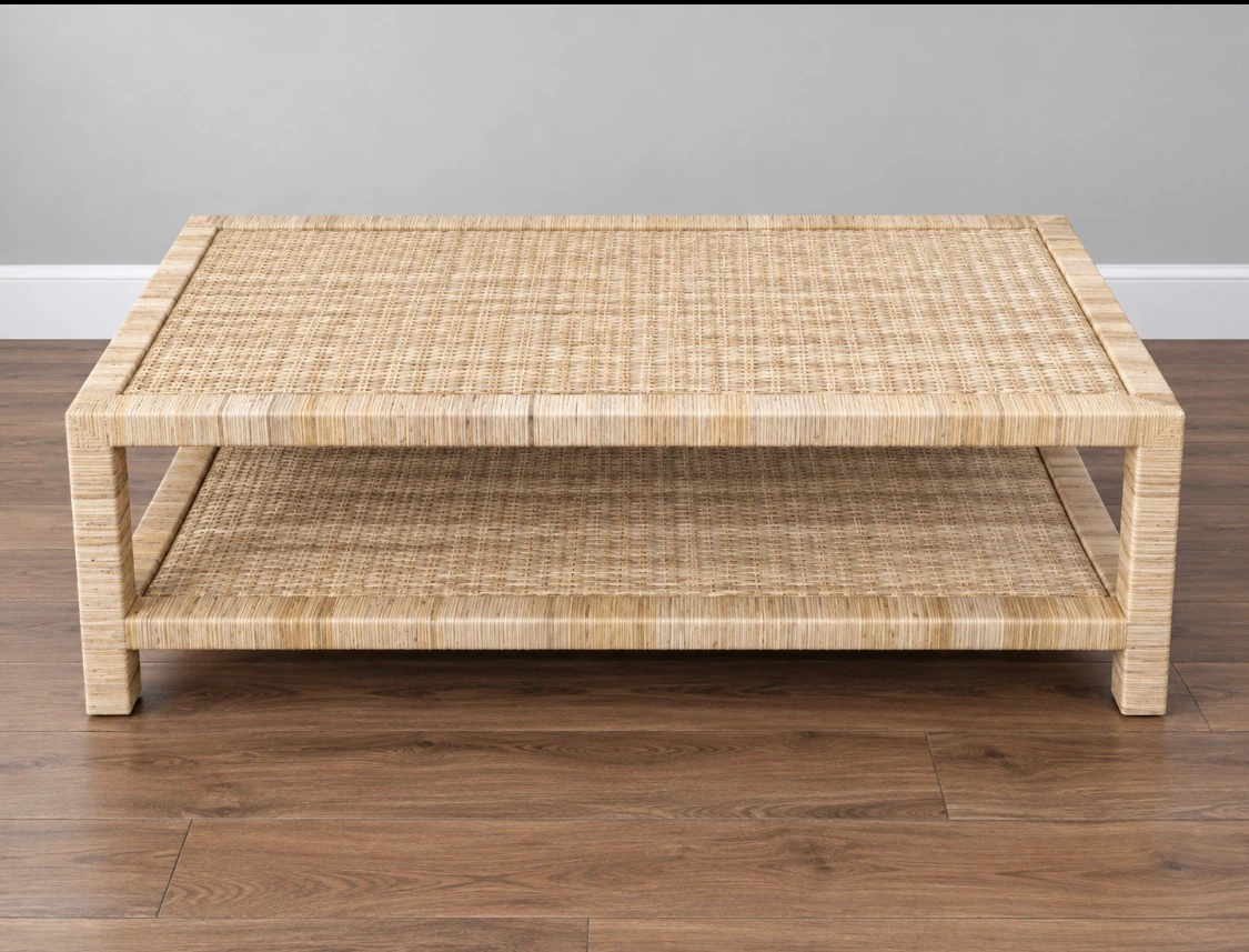 New Boho Rattan Coffee Table