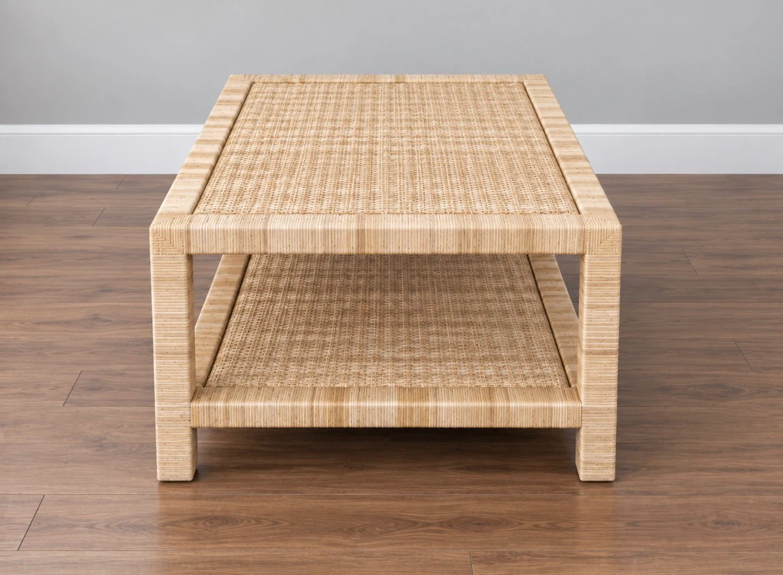 New Boho Rattan Coffee Table - photo 2