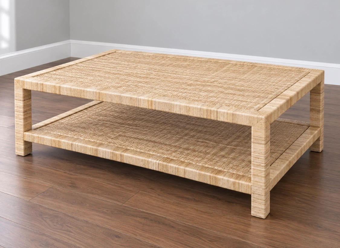 New Boho Rattan Coffee Table - photo 3