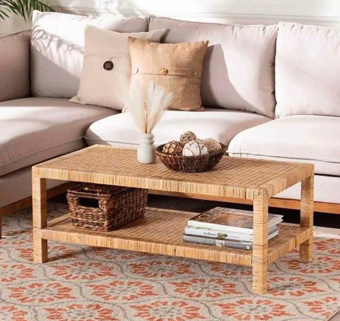New Boho Rattan Coffee Table - photo 4