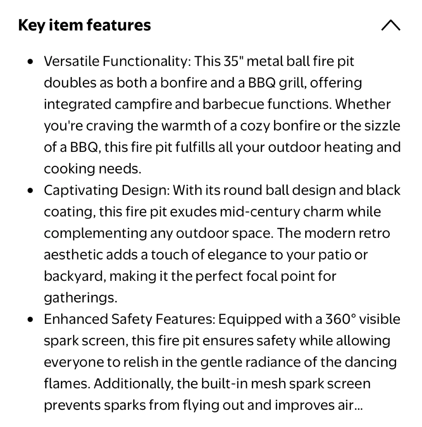 35-Inch Metal Ball Fire Pit and BBQ Grill - photo 2