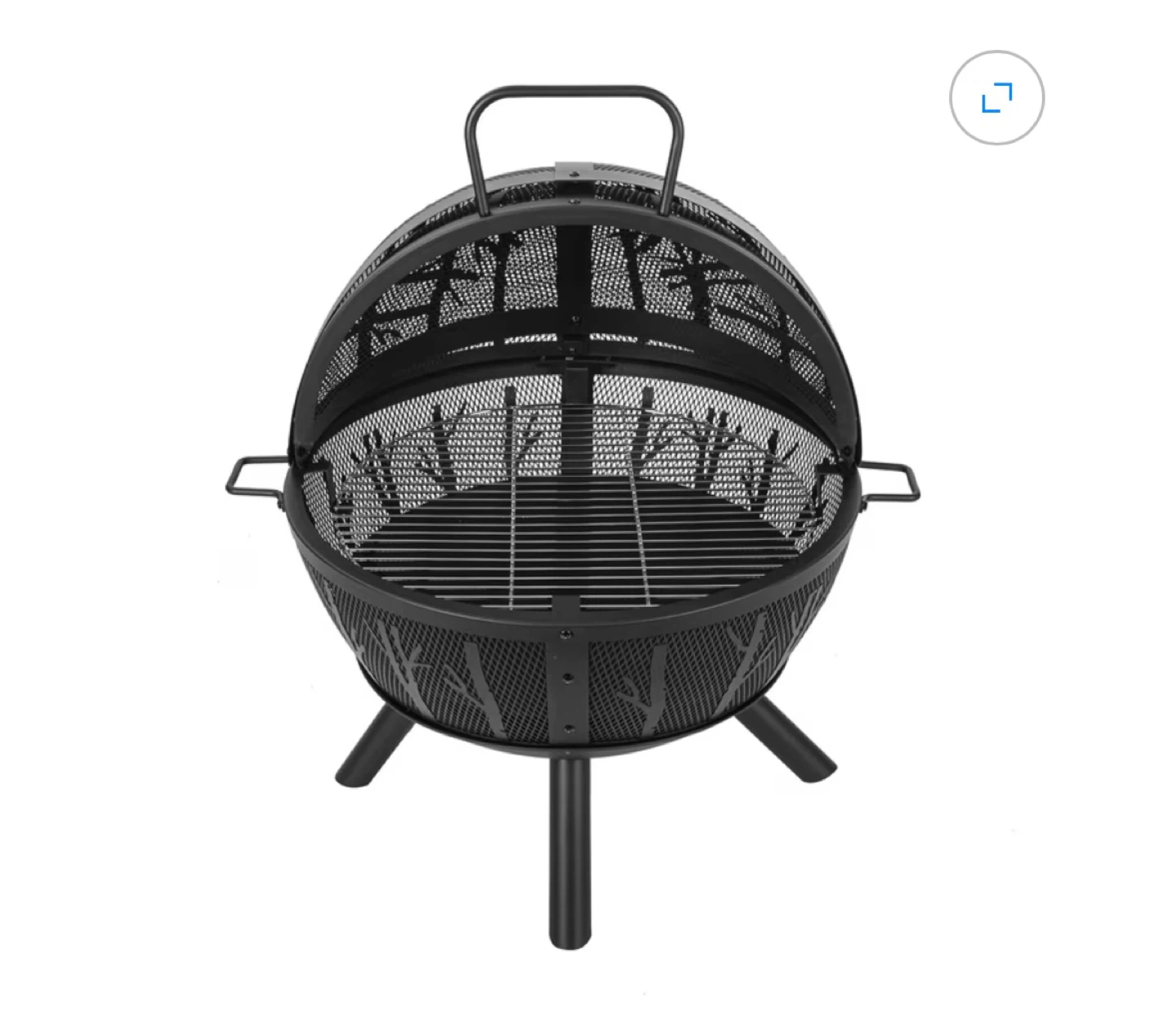 35-Inch Metal Ball Fire Pit and BBQ Grill