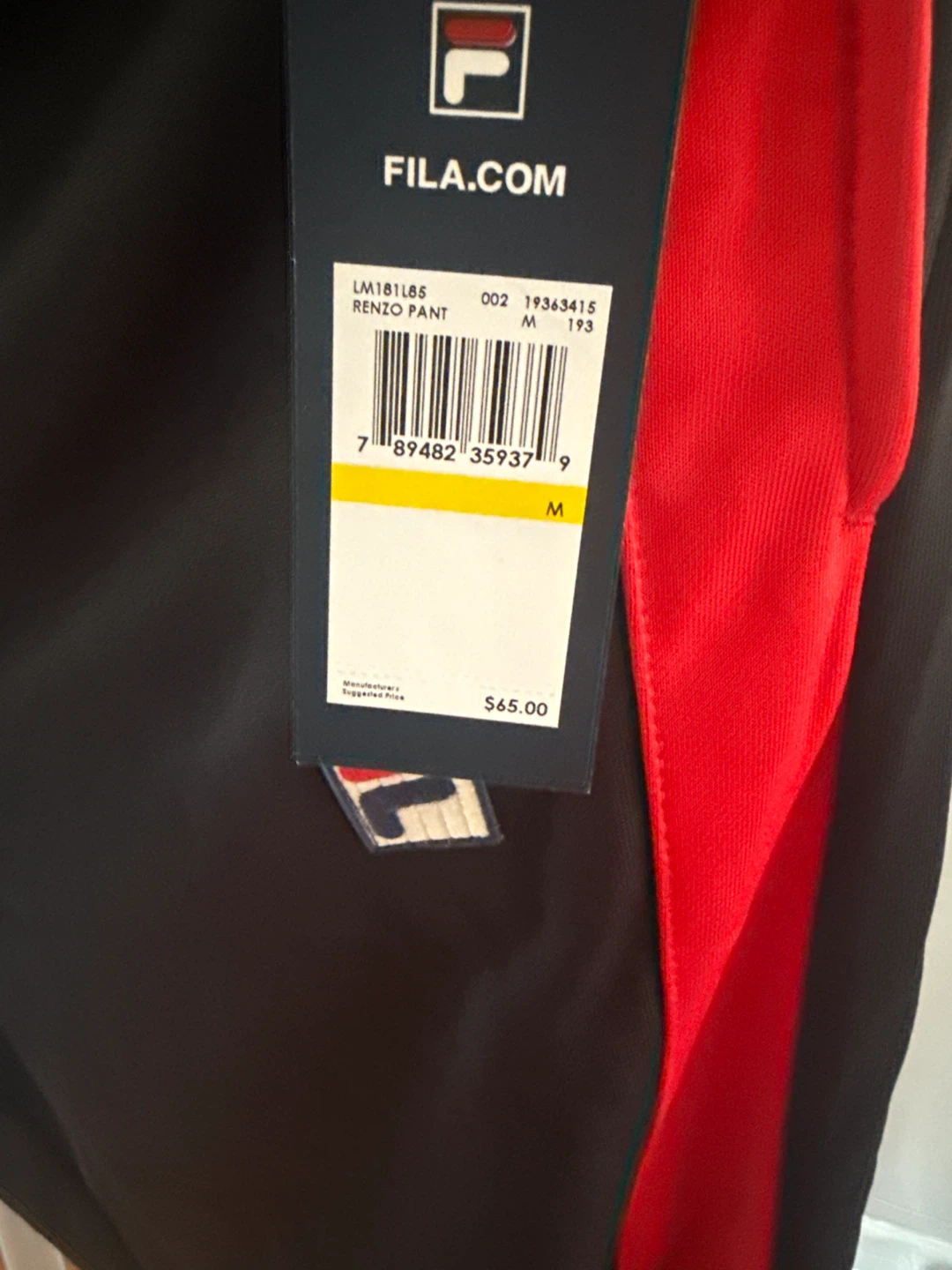Fila Renzo Track Pants Size M - photo 2
