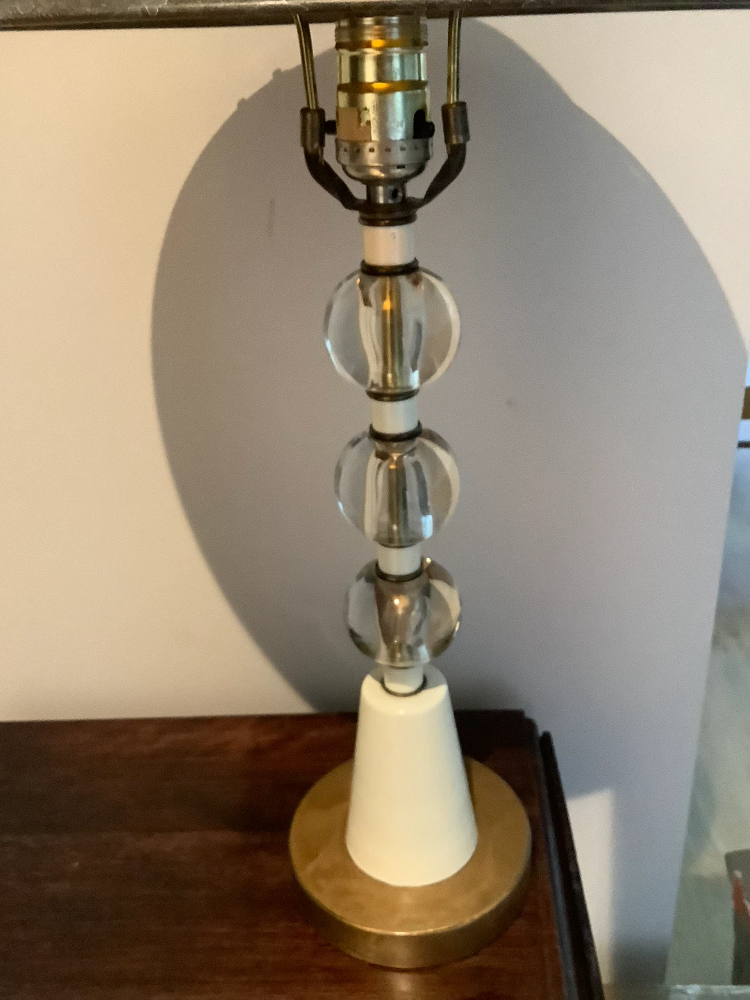 Vintage Conical Amber Toned Panels Mica Style Table Lamp 🐞 - photo 2