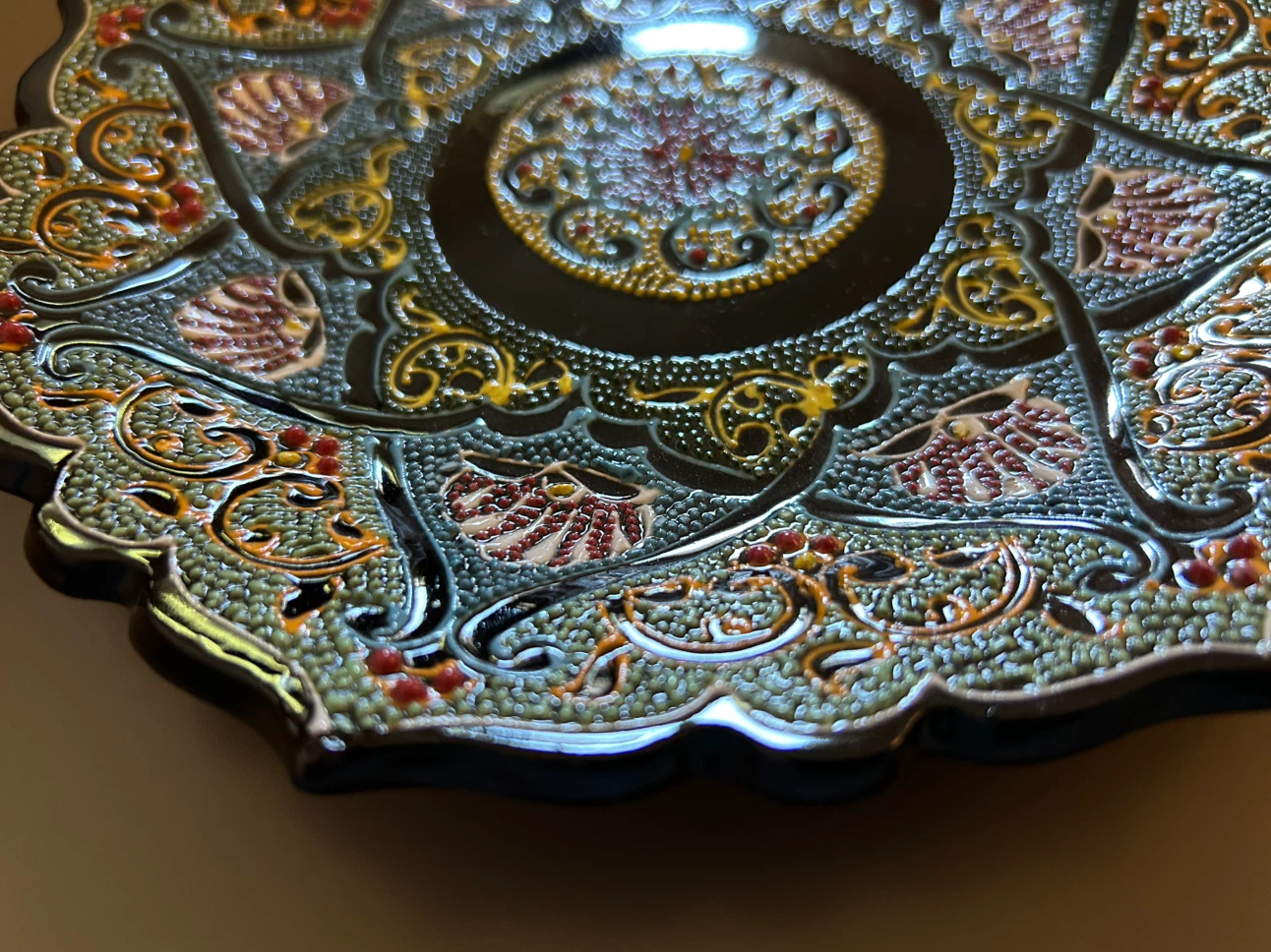 Decorative Hand-Painted Ceramic Plate - photo 2