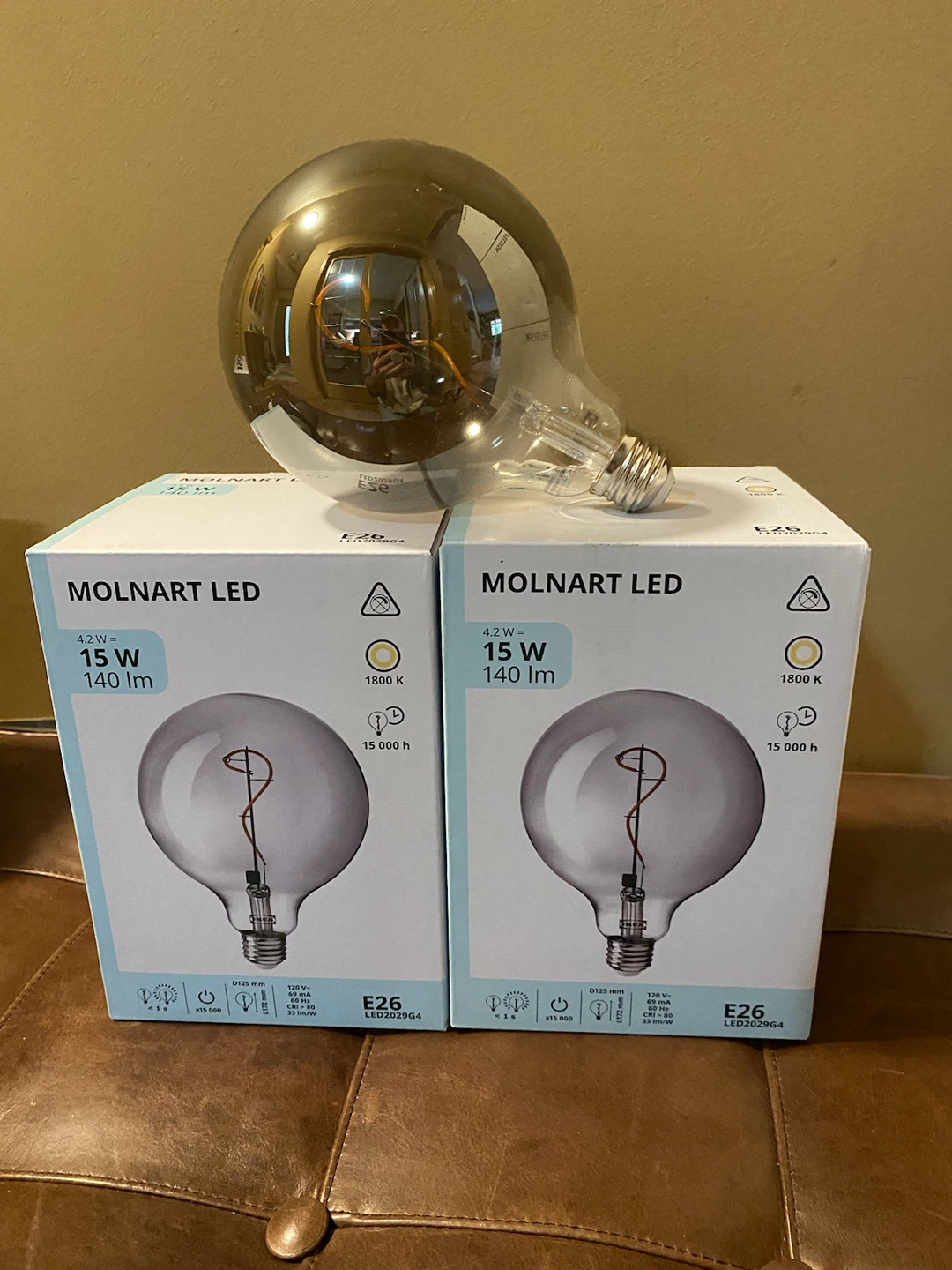 3 IKEA FELSISK pendant lamps with LED bulbs - photo 2