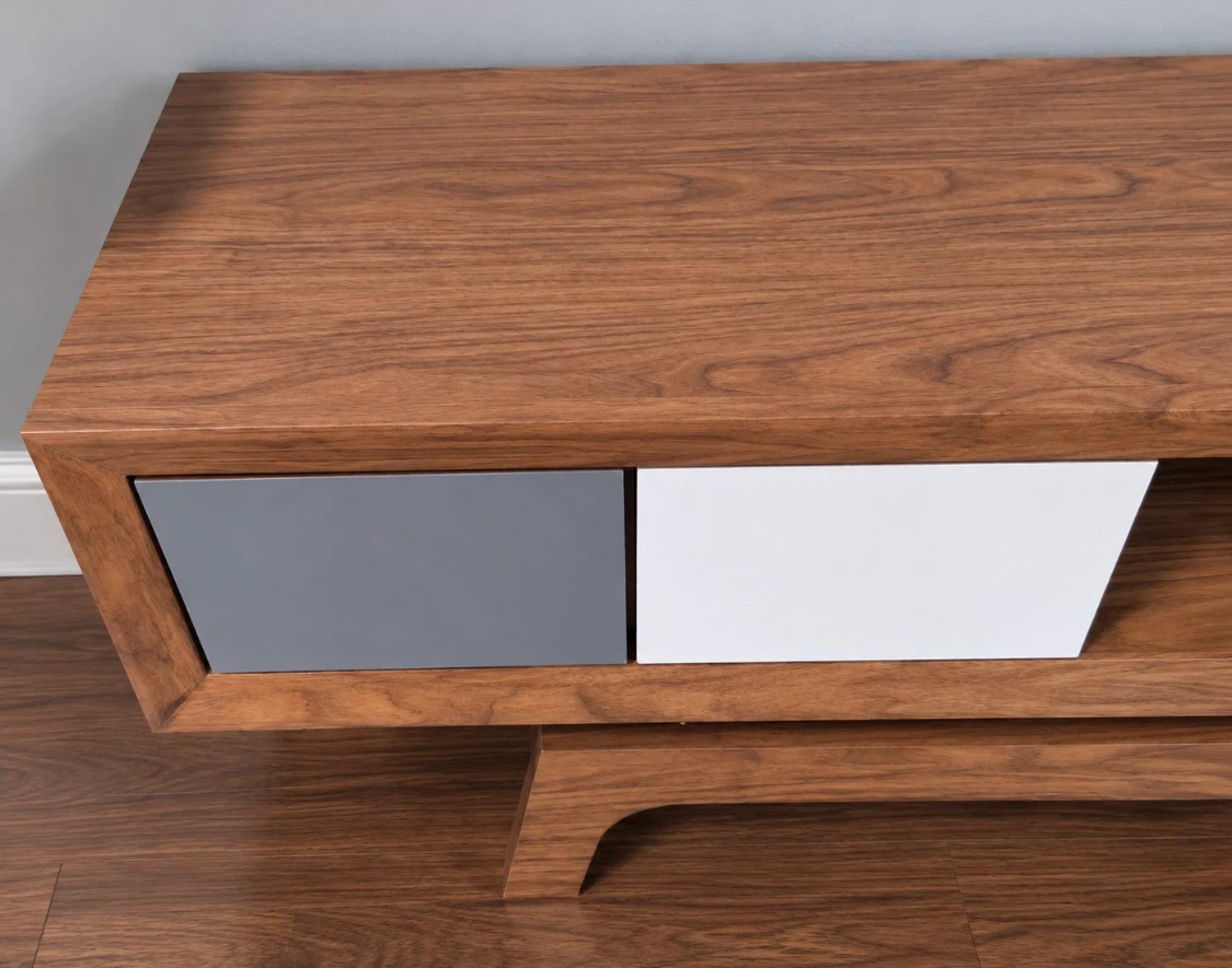 New Mid Century Modern 3 Drawer TV Console TV Stand - photo 2