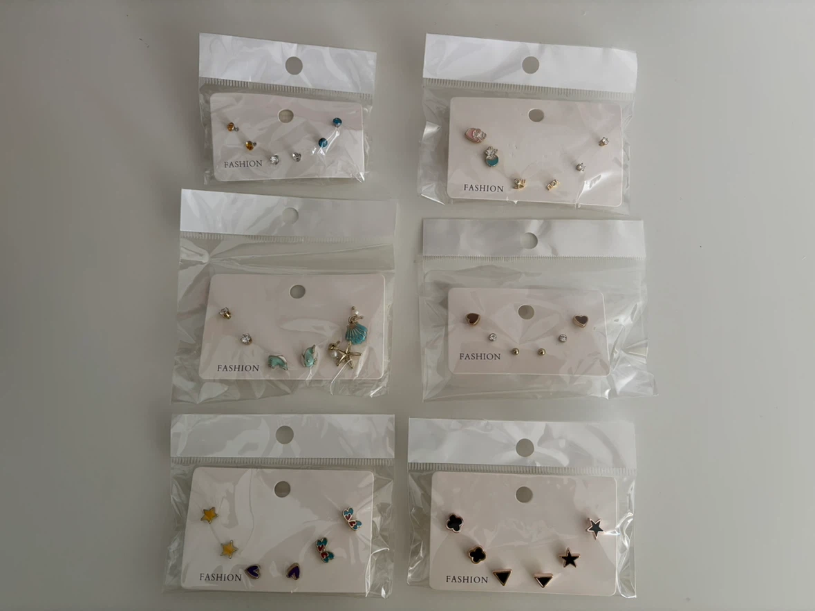 Set of 6 Fashion Earring Packs