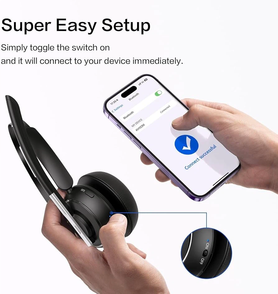 🔥 Brand NEW – Wireless Bluetooth Headset with Mic for Work - photo 4