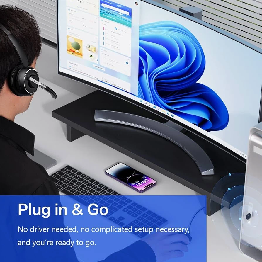 🔥 Brand NEW – Wireless Bluetooth Headset with Mic for Work - photo 5