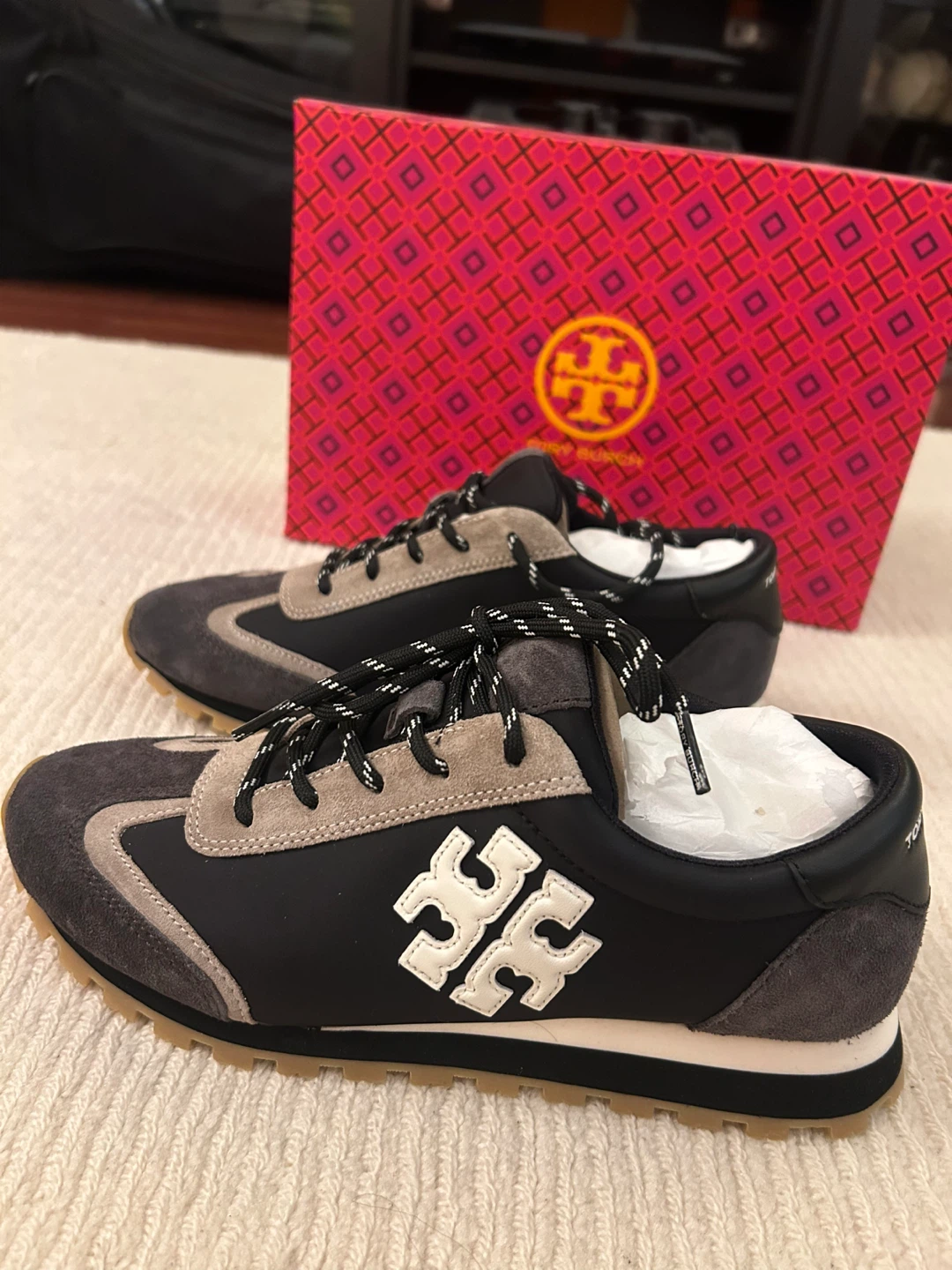 NEW Tory Burch Women's Vintage Nylon Runner Sneakers (US 8.5)