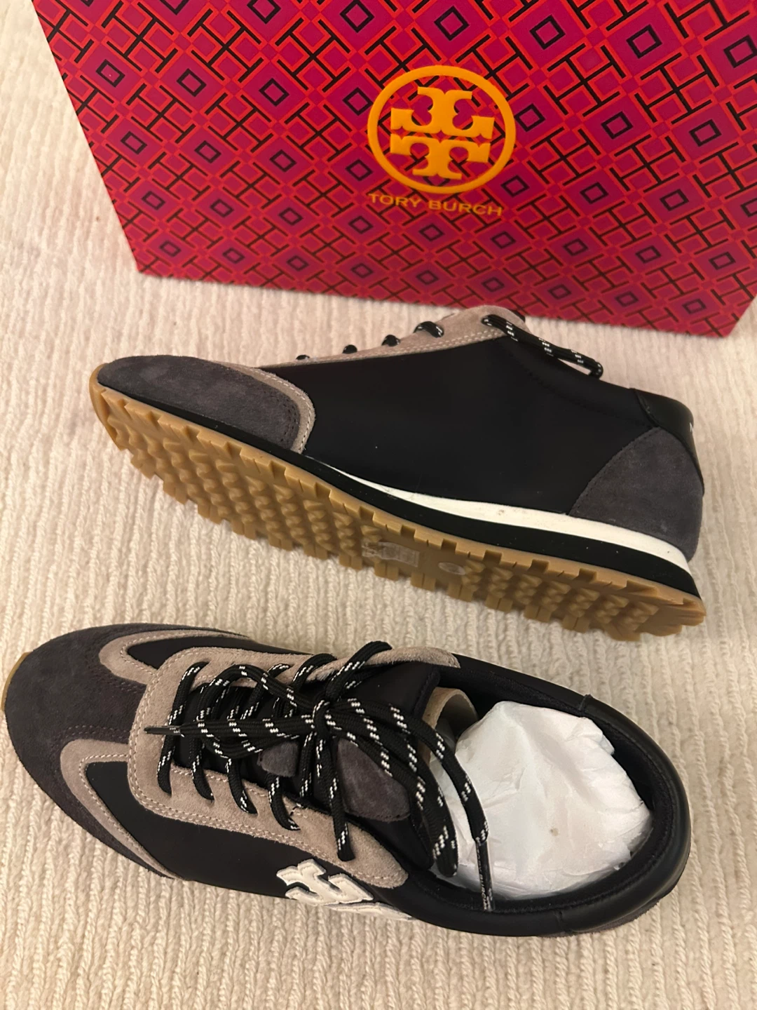 NEW Tory Burch Women's Vintage Nylon Runner Sneakers (US 8.5) - photo 4