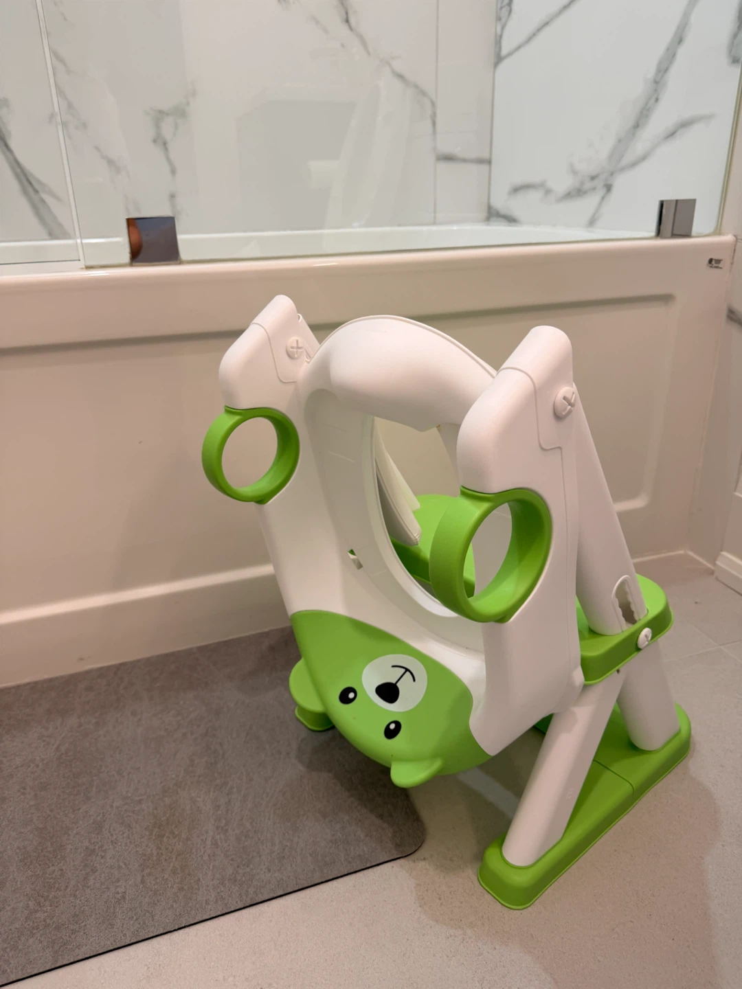 Green Bear Potty Training Seat with Step Stool