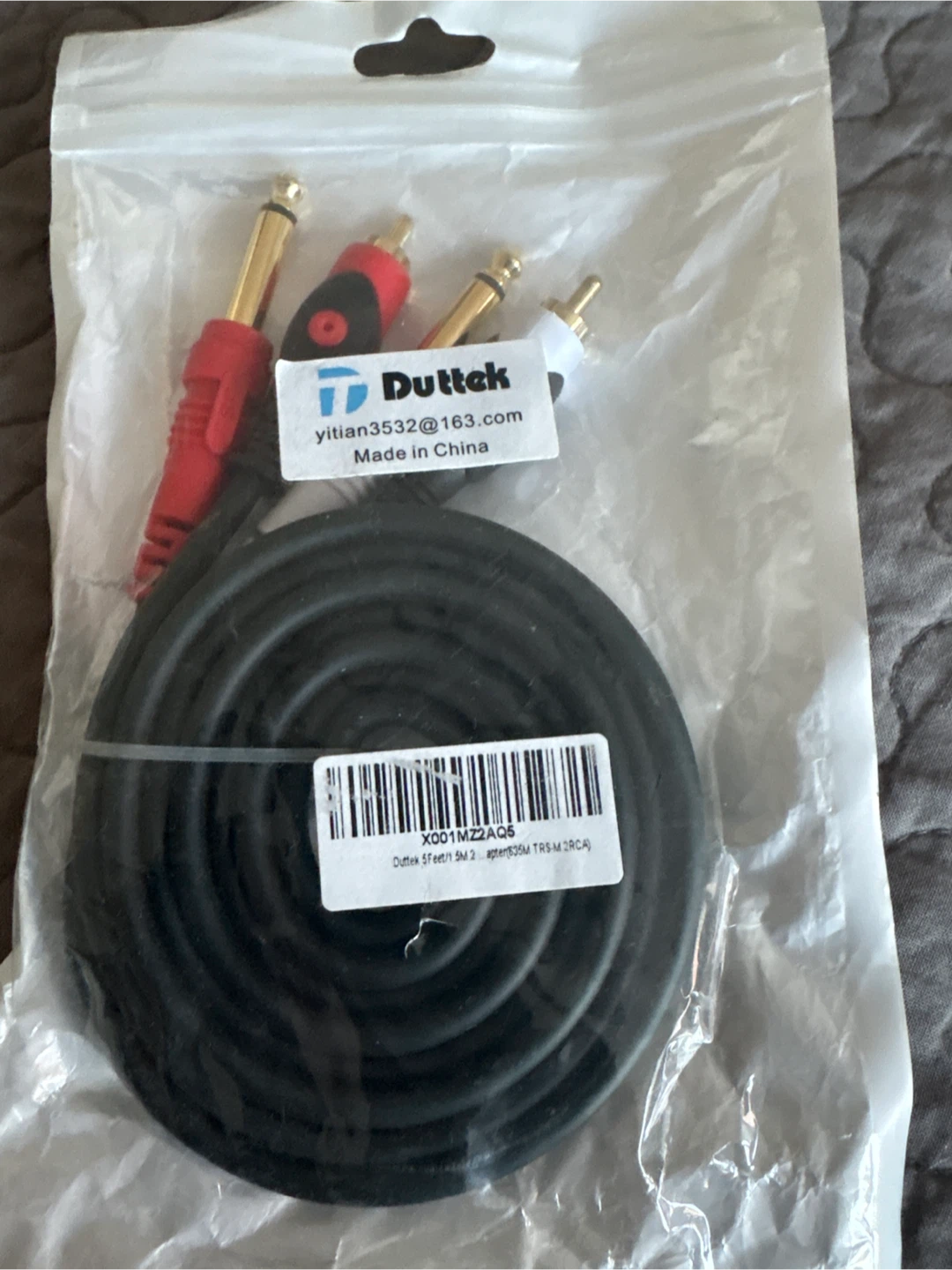 Duttek 6.35mm TRS to Dual RCA Audio Cable