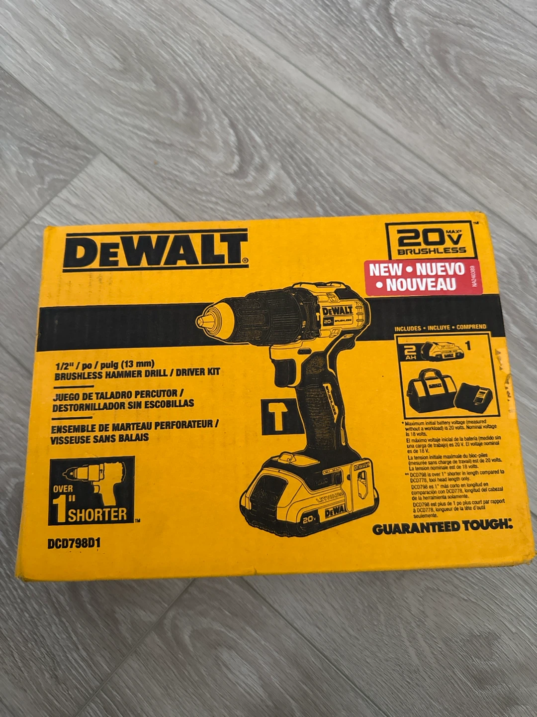DEWALT 20V MAX Brushless Hammer Drill/Driver Kit DCD798D1