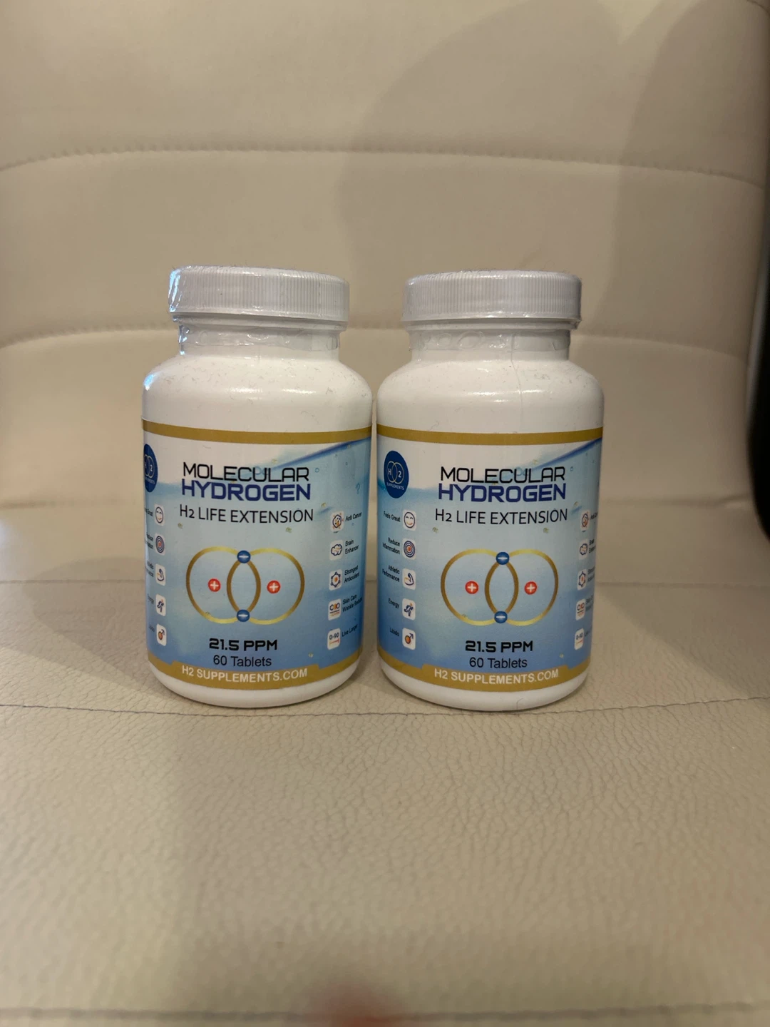 2 Bottles Molecular Hydrogen H2 Life Extension Tablets