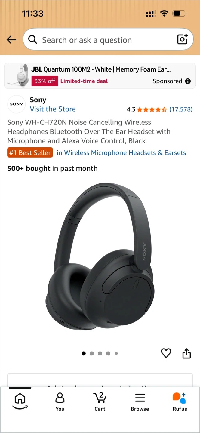 Sony WH-CH720N Noise Cancelling Headphones - photo 5