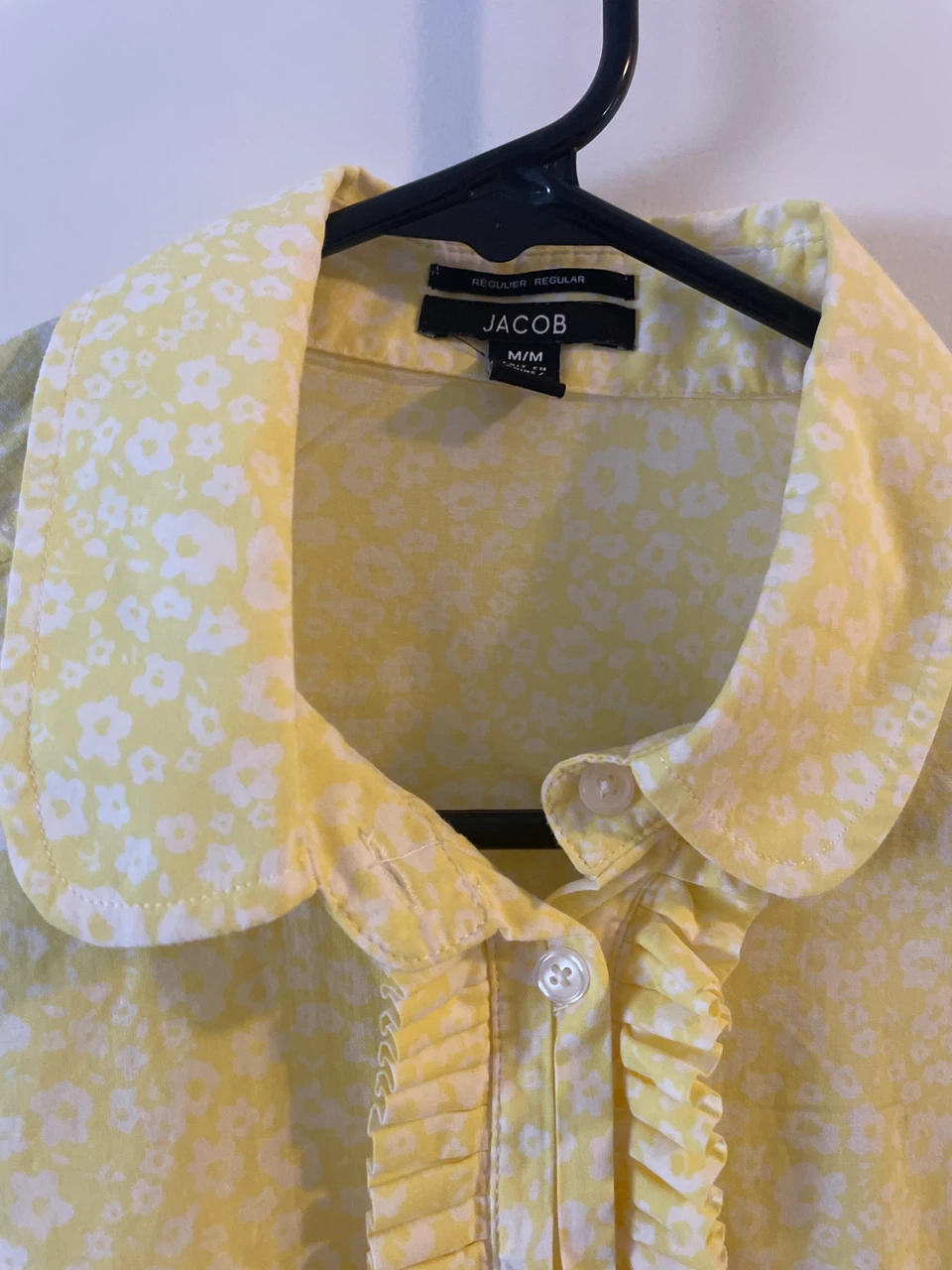 Jacob yellow floral button-down blouse - photo 2