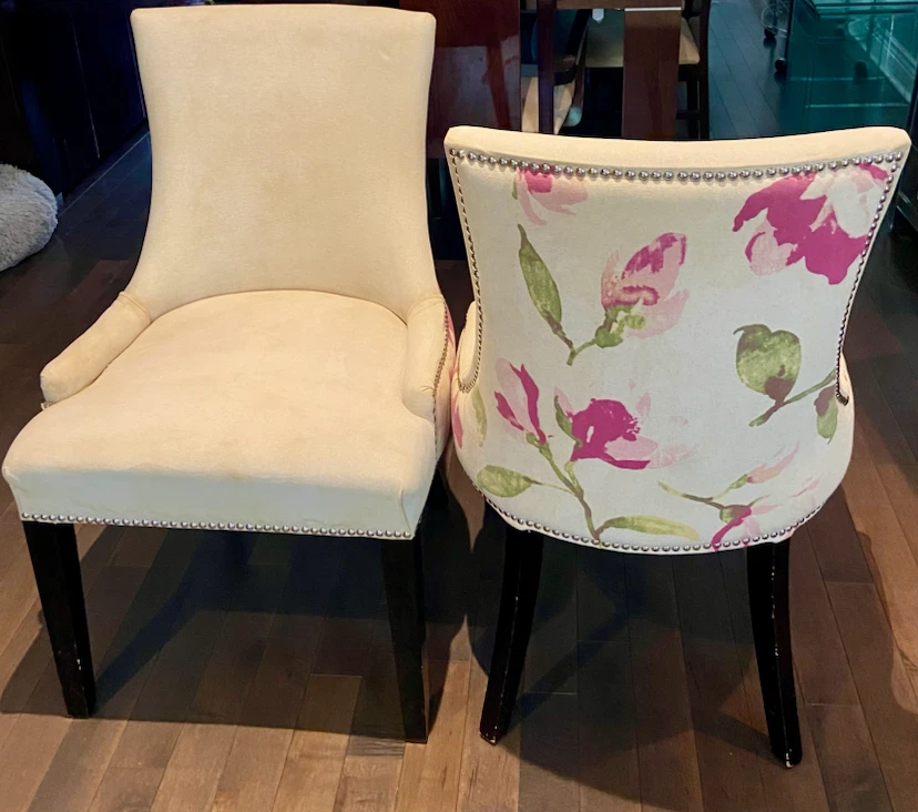 Set of Two Floral Upholstered Chairs - photo 3