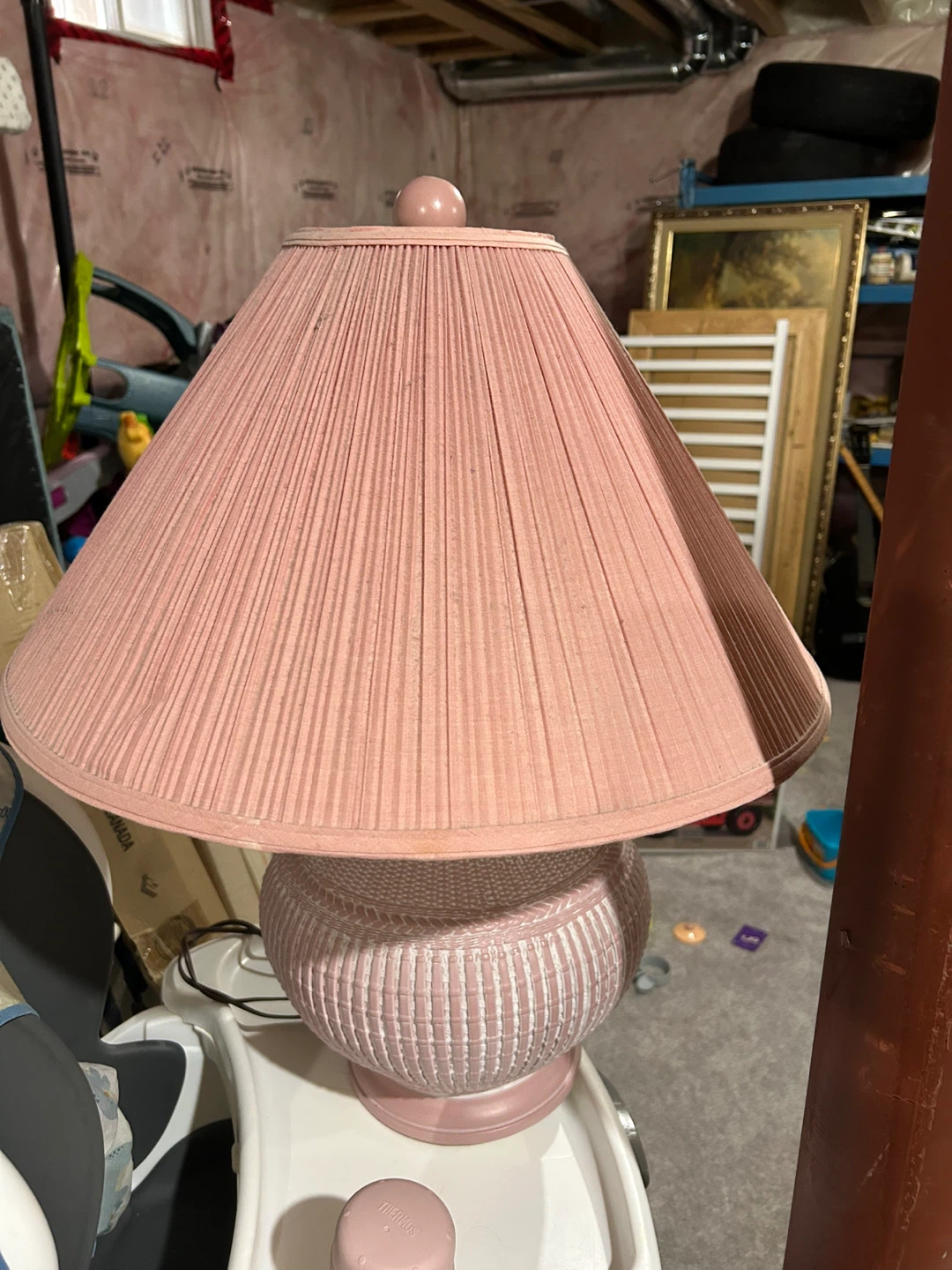 Pink table lamp