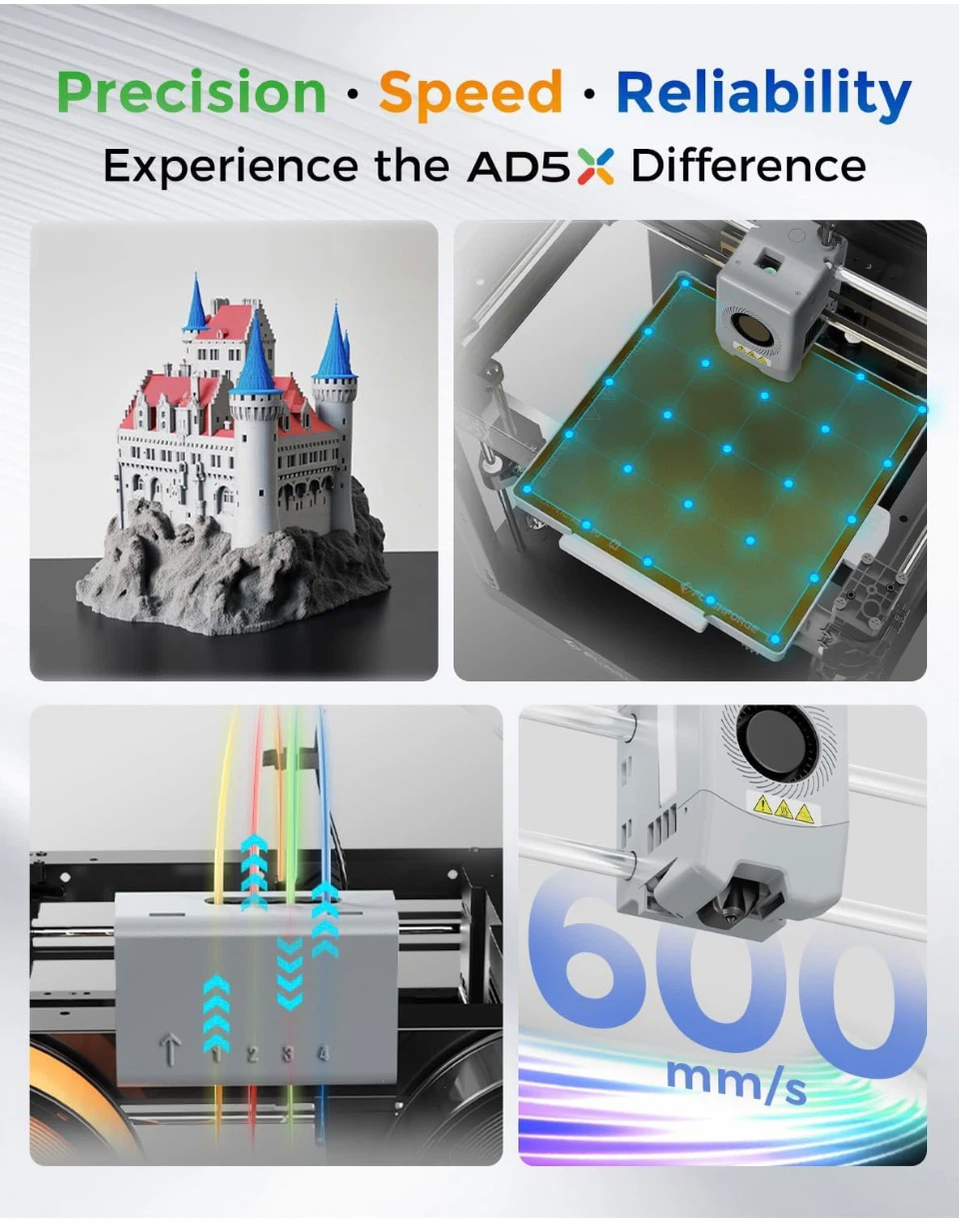 FLASHFORGE AD5X Multi-Color 3D Printer -Like New - photo 2