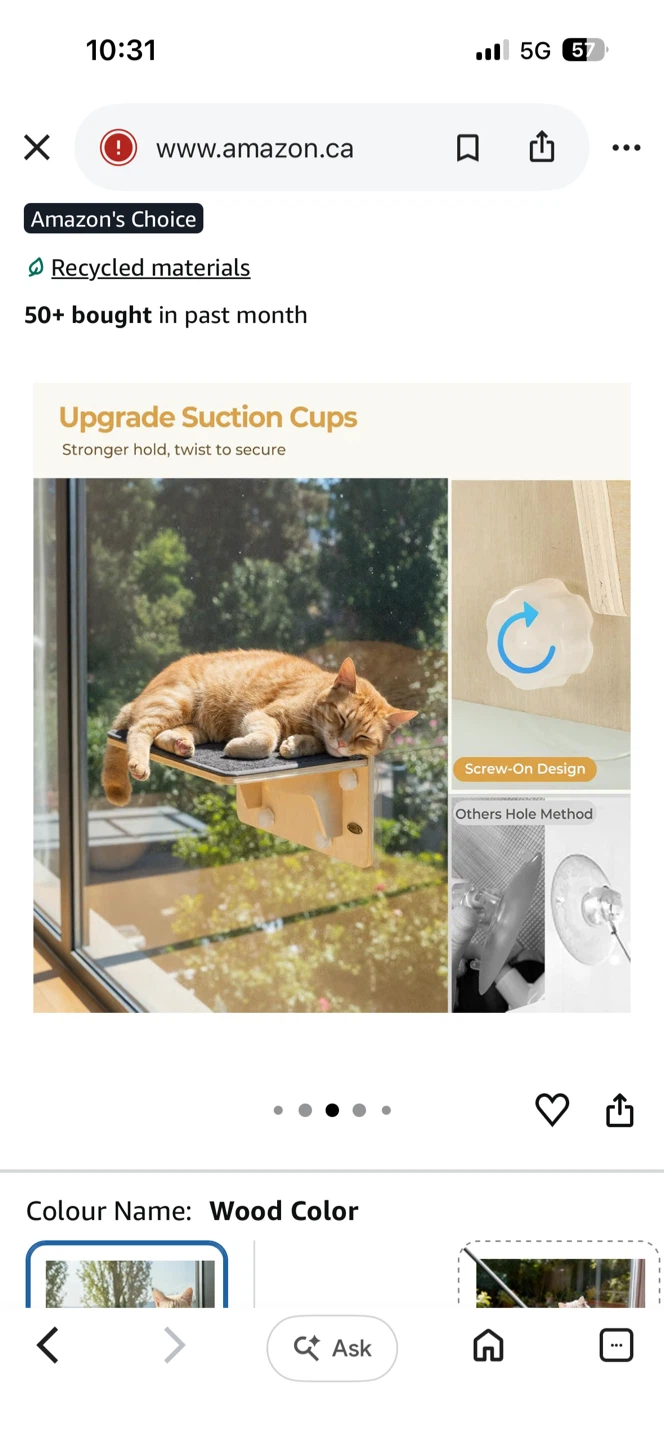 Brand new Pecute 2-in-1 Cat Window Perch & Wall Shelf large size - photo 5