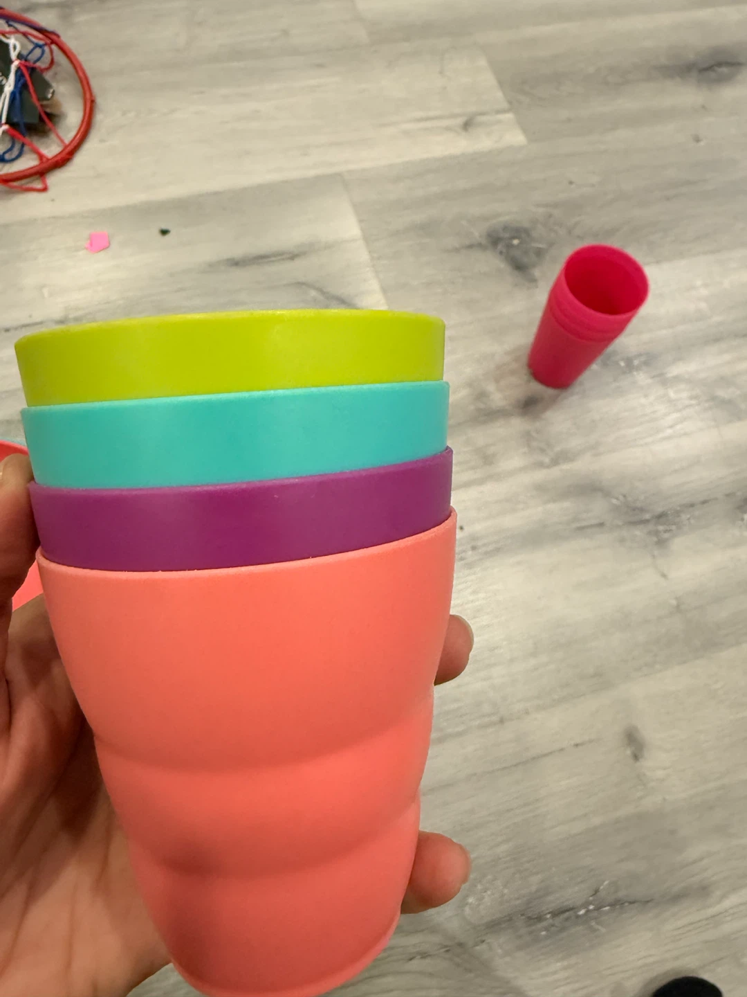Assorted colourful plastic dinnerware set - photo 5