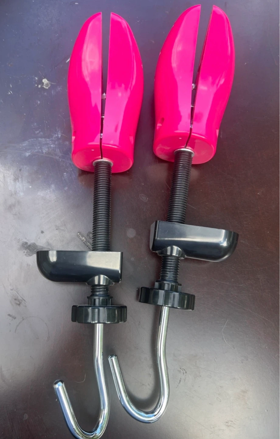 Pink Plastic Shoe Trees, Pair