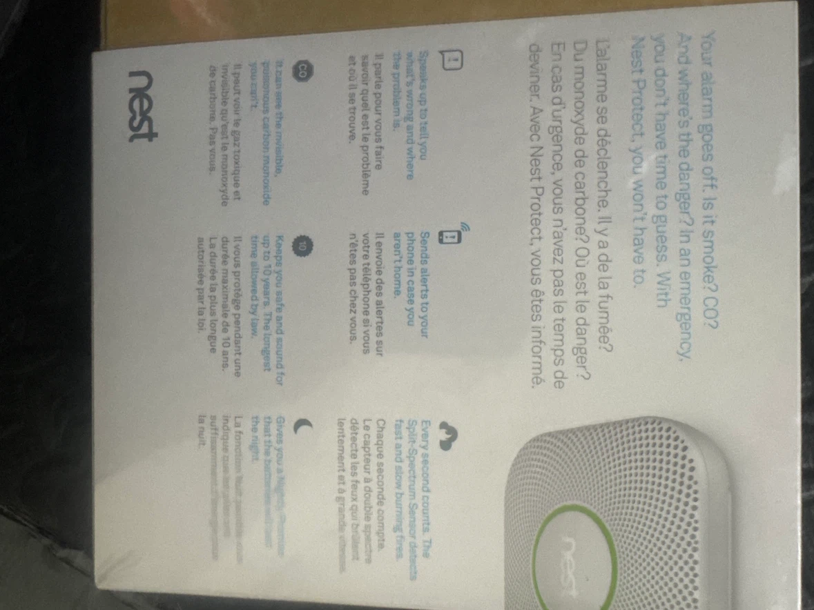 Google Nest Protect 2nd Gen Wired Smoke and CO Alarm 🏈 - photo 2